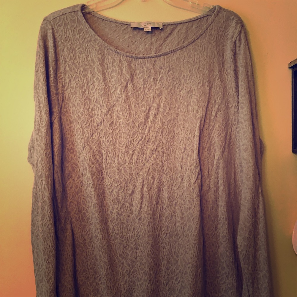 Loft beige/tan long sleeve